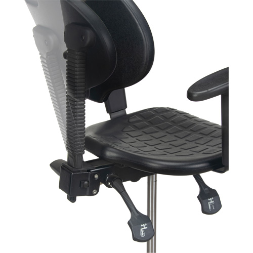 Heavy-Duty Ergonomic Stool with Adjustable Arm Rests, Stationary, Adjustable Height, 250 lbs. Capacity WestPier