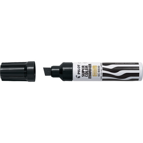 Super Colour Jumbo Permanent Marker, Black, Chisel Tip WestPier