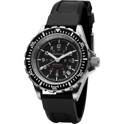 Grande montre automatique de plong&eacute;e, Num&eacute;rique, &agrave; piles, 41 mm, Noir WestPier