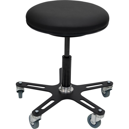 OmniStool Industrial Stool, Mobile, Adjustable, 22-1/2", Vinyl Seat WestPier
