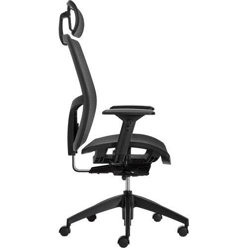 Format+ High-Back Weight-Sensing Synchro-Tilter with Headrest, Mesh, Black, 300 lbs. Capacity WestPier