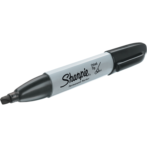 Permanent Marker, Black, Chisel Tip WestPier