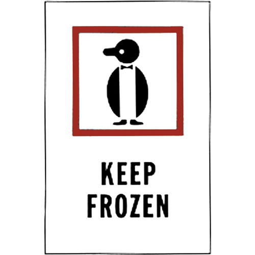&eacute;tiquettes pour traitement sp&eacute;cial Keep Frozen, 6" lo x 4" la, Rouge/blanc WestPier
