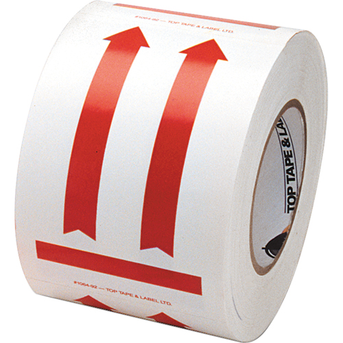 This Side Up Pictogram Special Handling Labels, 6" L x 4" W, Red on White WestPier