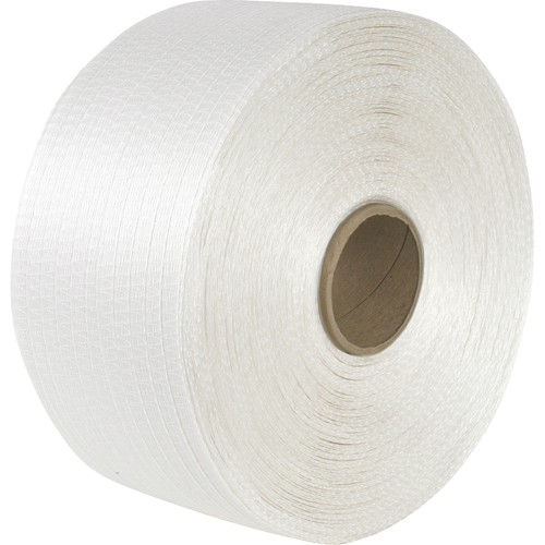 Woven Cord Strapping, Polyester Cord, 1/2" W x 3900' L, Manual Grade WestPier