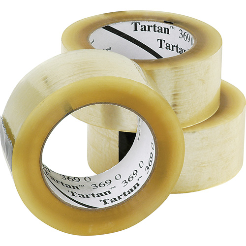 Tartan 369 Box Sealing Tape, Acrylic Adhesive, 1.6 mils, 48 mm (1-22/25") x 132 m (432') WestPier