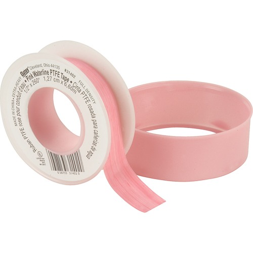 Ruban en Teflon - Pour filets de conduite d'eau, 260" lo x 1/2" la, Rose WestPier