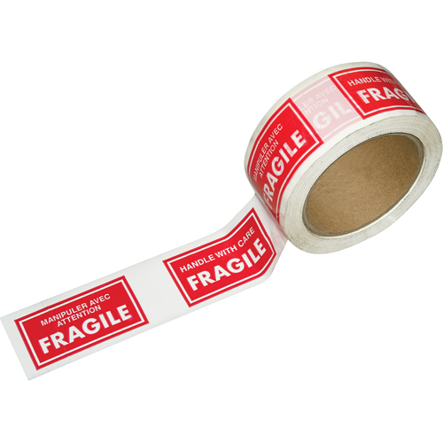 Pre-Printed Message Tapes, 1-7/8" W, White on Red WestPier