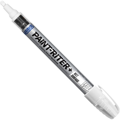 Marqueur &agrave; peinture pour surfaces humides Paint-Riter+, Liquide, Blanc WestPier