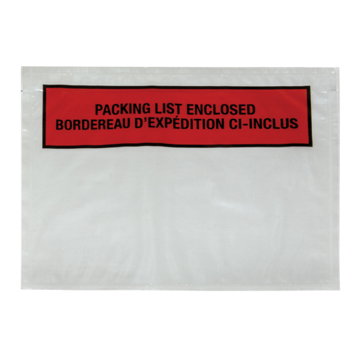 Packing List Envelope, 7" L x 5-1/2" W, Backloading Style WestPier