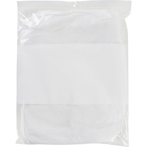Sacs en poly avec espace inscriptible blanc, Refermable, 15" x 12", 2 mils WestPier