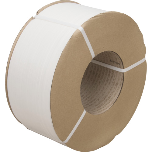 Strapping, Polypropylene, 3/8" W x 12900' L, White, Machine Grade WestPier