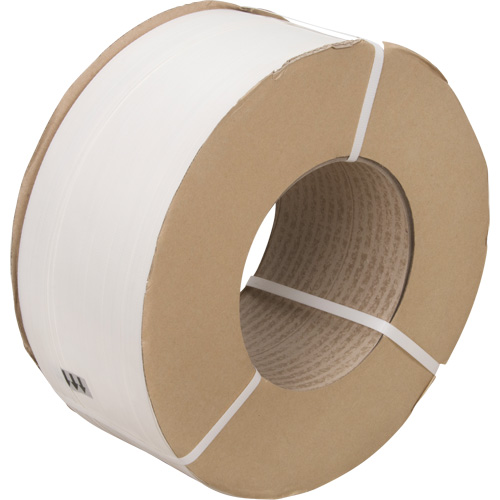 Strapping, Polypropylene, 1/2" W x 9900' L, White, Machine Grade WestPier