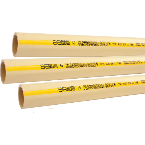 Flowguard Gold&reg; Hot & Cold Water Pipe, CPVC, 20' L x 1" Dia. WestPier