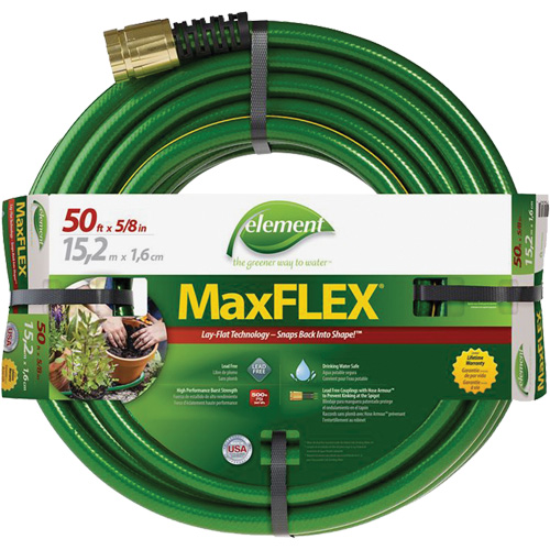 Element&reg; MaxFlex&reg; Hose, Copolymer, 5/8" dia. x 50' WestPier