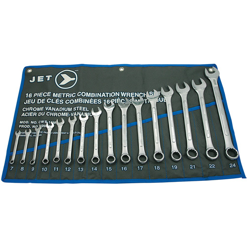 CWS-16M Raised Panel Wrench Set, Combination, 16 Pieces, Metric WestPier