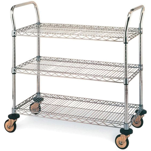 Standard-Duty Utility Carts, Stainless Steel, 18" x 39" x 30", 500 lbs. Capacity WestPier