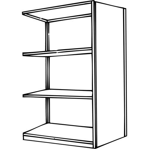 Interlok Shelving Unit, Steel, Boltless, 800 lbs. Capacity, 36" W x 76" H x 12" D WestPier