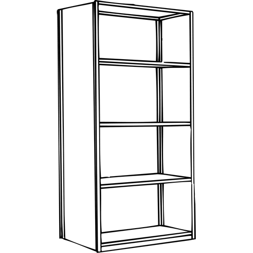 Interlok Shelving Unit, Steel, Boltless, 800 lbs. Capacity, 36" W x 100" H x 24" D WestPier