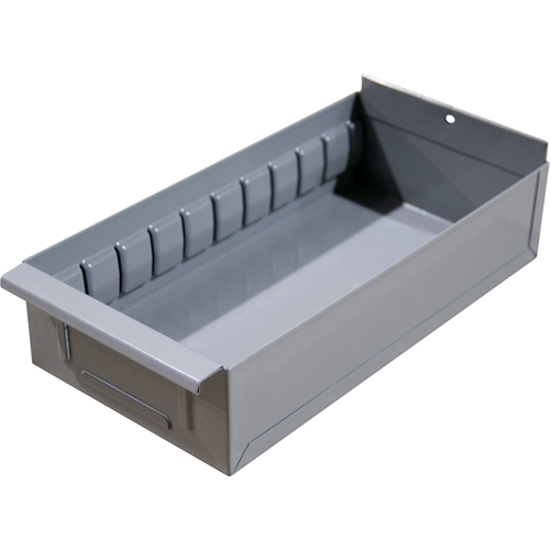 Interlok Boltless Shelving Shelf Box, Steel, 5-5/8" W x 15" D x 2-3/4" H, Light Grey WestPier