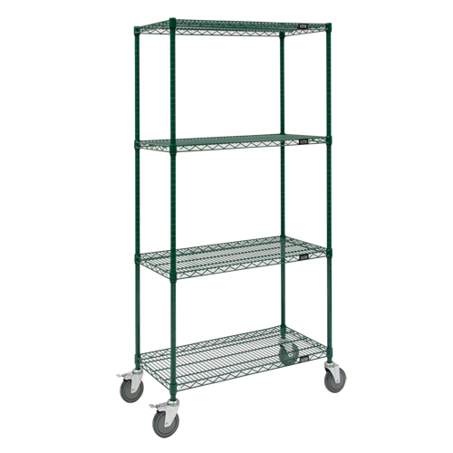Wire Shelf Cart, Epoxy Finish, 36" x 80" x 24", 800 lbs. Capacity WestPier