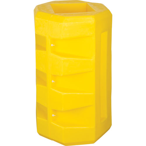 Column Protectors, 12-1/4" x 12-1/4" Inside Opening, 23-1/2" L x 23-1/2" W x 39-1/2" H, Yellow WestPier