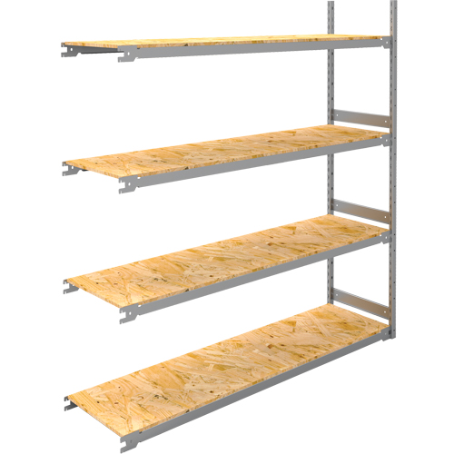 &eacute;tag&egrave;re-classeur de grande largeur, Acier, 4 Tablettes, 72" la x 18" p x 84" h, Ensemble Ajout WestPier