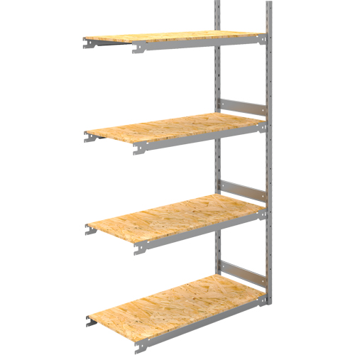 &eacute;tag&egrave;re-classeur de grande largeur, Acier, 4 Tablettes, 42" la x 18" p x 84" h, Ensemble Ajout WestPier