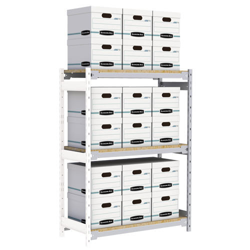 &eacute;tag&egrave;re-classeur de grande largeur, Acier, 3 Tablettes, 42" la x 18" p x 60" h, Ensemble Ajout WestPier