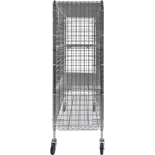 Security Cart, Chrome Plated, 60" x 69" x 24", 500 lbs. Capacity WestPier