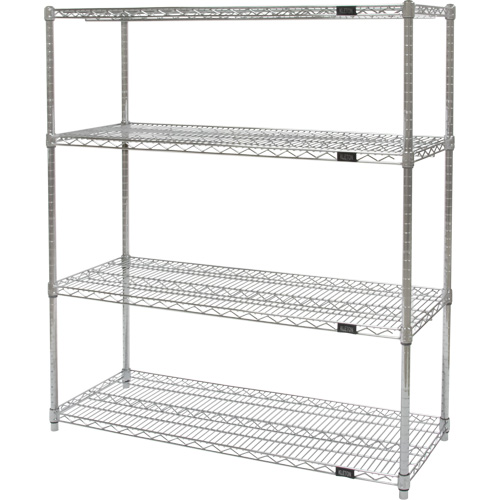 &eacute;tag&egrave;res robustes en treillis chromat&eacute;, Tiers 4, 36" la x 54" h x 24" p WestPier