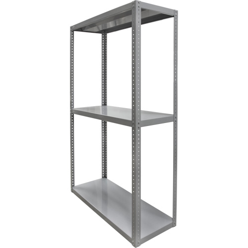 Heavy-Duty Shelving, Steel, Bolted, 3000 lbs. Capacity, 36" W x 72" H x 24" D WestPier
