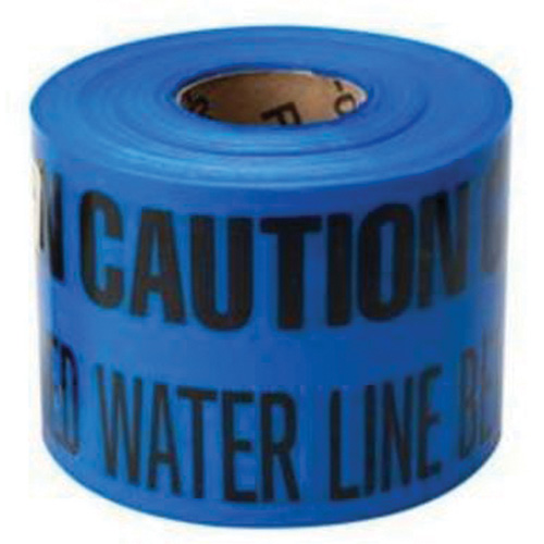 "Buried Water Line" Identoline&reg; Underground Warning Tape, 6" W x 1000' L, Black on Blue WestPier