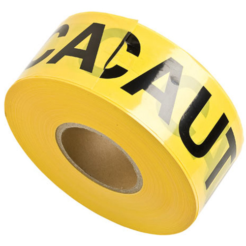 Rubans pour barricades, Anglais, 3" la x 1000' lo, 3 mils, Noir sur jaune WestPier