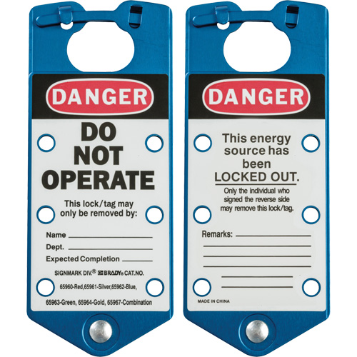 Labeled Lockout Hasps, Blue WestPier
