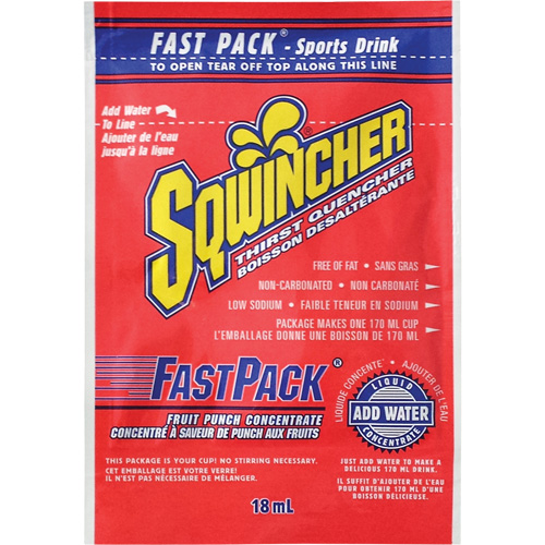 Sqwincher&reg; Rehydration Drink Fast Pack&reg;, Single Serve, Fruit Punch WestPier