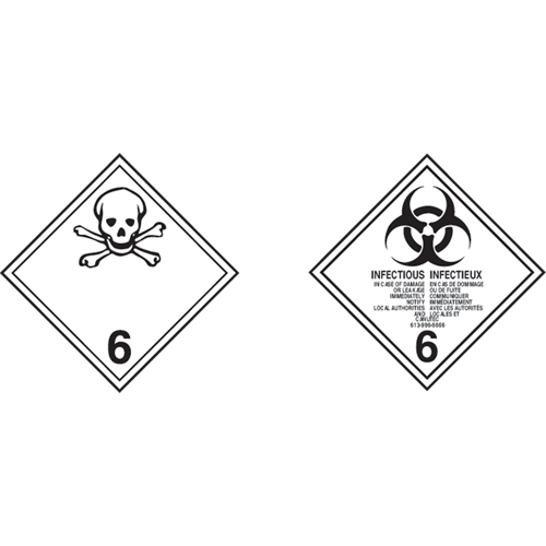TDG Shipping Labels, Class 6.1, Toxic Substances, Paper WestPier
