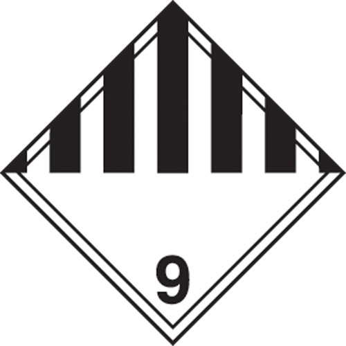&eacute;tiquettes d'exp&eacute;dition TMD, Classe 9, Mati&egrave;res dangereuses diverses, Papier WestPier