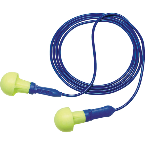 Bouchons d'oreilles d&eacute;tectables E-A-R Push-ins, Avec cordon, Taille unique, Vrac - Sac en poly, NRR dB NRR 28 dB WestPier