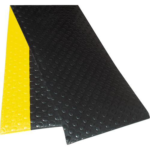 Tapis &agrave; surface &agrave; bulles Sof-Tred No 417 avec Dyna-Shield, &agrave; bulles, 3' x 12' x 1/2", Noir/Jaune, PVC WestPier
