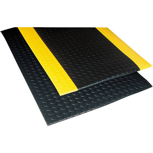 No. 419 Sof-Tred with Dyna-Shield Mats, Diamond, 3' x 12' x 1/2", Black/Yellow, PVC WestPier