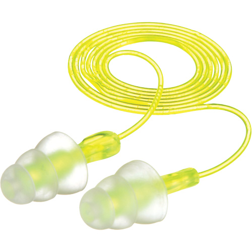 E-A-R Tri-Flange Reusable Earplugs, Corded, Bulk - Polybag, 26 dB NRR, One-Size WestPier