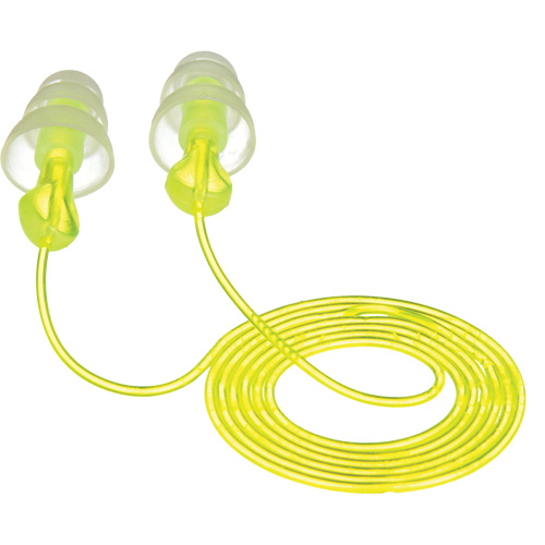 E-A-R Tri-Flange Reusable Earplugs, Corded, Bulk - Polybag, 26 dB NRR, One-Size WestPier