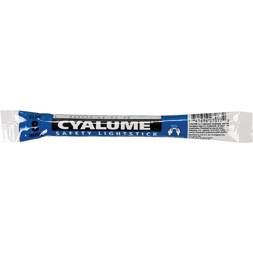 B&acirc;tons de s&eacute;curit&eacute; luminescents Cyalume 6", Bleu, Dur&eacute;e 8 h WestPier