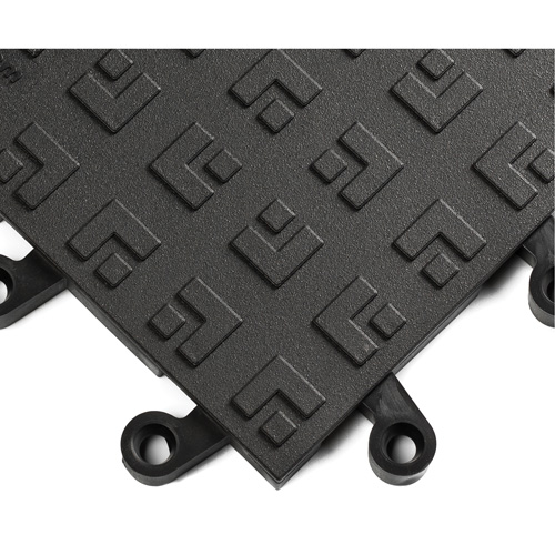 ErgoDeck&reg; Ergonomic Flooring System No. 562, PVC, 1-1/2' W x 1-1/2' L, 7/8" Thick, Black WestPier