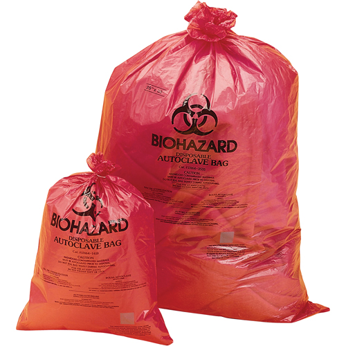 Hazardous Waste Disposal Bags, Bio-Hazard, 35" L x 25" W, 0.0317 mm, 45.4 L (12 Gal.) Capacity WestPier