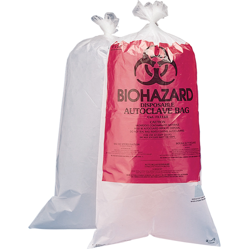 Hazardous Waste Disposal Bags, Bio-Hazard, 24" L x 12" W, 1.5 mils, 3.7 L (1 Gal.) Capacity WestPier
