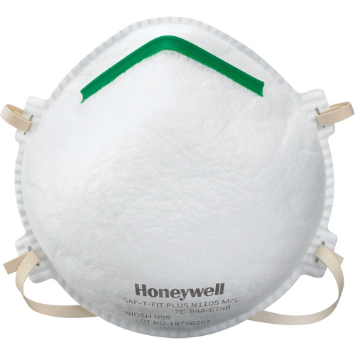 Saf-T-Fit&reg; Plus N1105 Particulate Respirators, N95, NIOSH Certified, Small WestPier