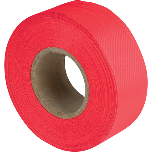 Flagging Tape, 1.1875" W x 150' L, Fluorescent Red WestPier