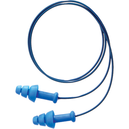 Bouchons d'oreilles r&eacute;utilisables et d&eacute;tectable SmartFit de Howard Leight, Avec cordon, Taille unique, Vrac - Boîte, NRR dB 25 WestPier
